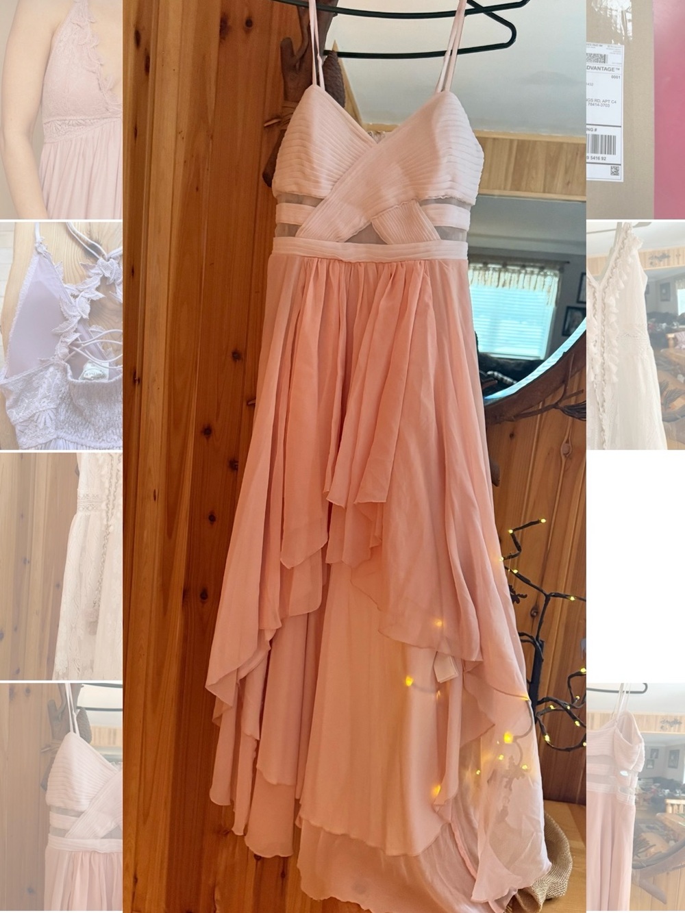 VENUS Blush Pink High-Low Ruffle Dress - Picture 3 of 6